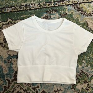 AERIE OFFLINE White Fitted Tee